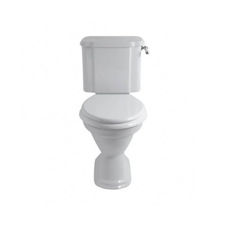 Turner Hastings Birmingham Close Coupled Toilet (white high gloss or black high gloss toilet seat included)