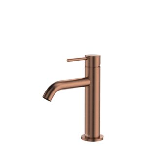 Kaya Basin Mixer, Brushed Copper