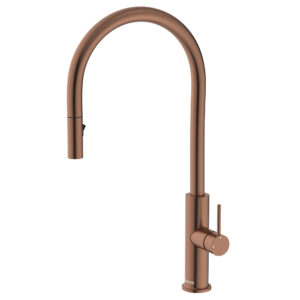 Kaya Pull-Out Sink Mixer, Brushed Copper