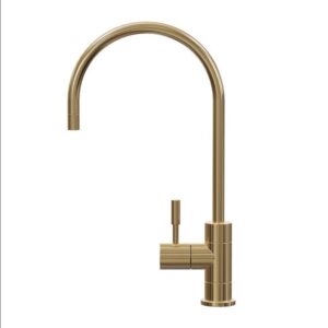 PURETEC DFU285 Brushed Gold Tap Kit •Stylish Goose neck tap, Brushed Gold  •¼ turn spindle lever